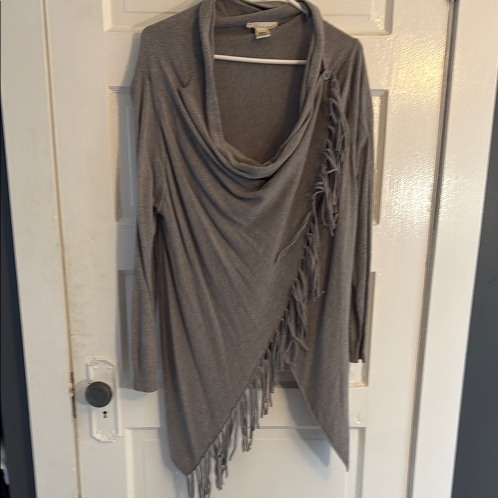 Lovestitch Gray Knit Poncho Sweater
